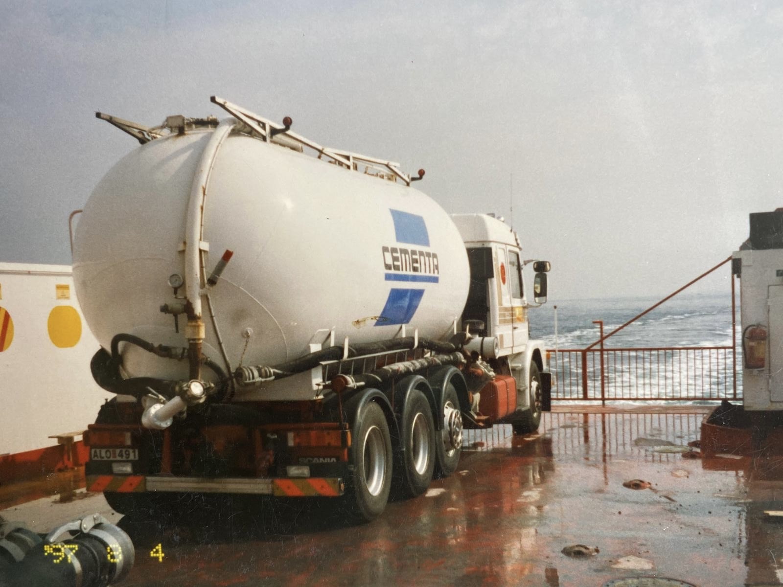 Bulktransporter under byggandet av Öresundsbron